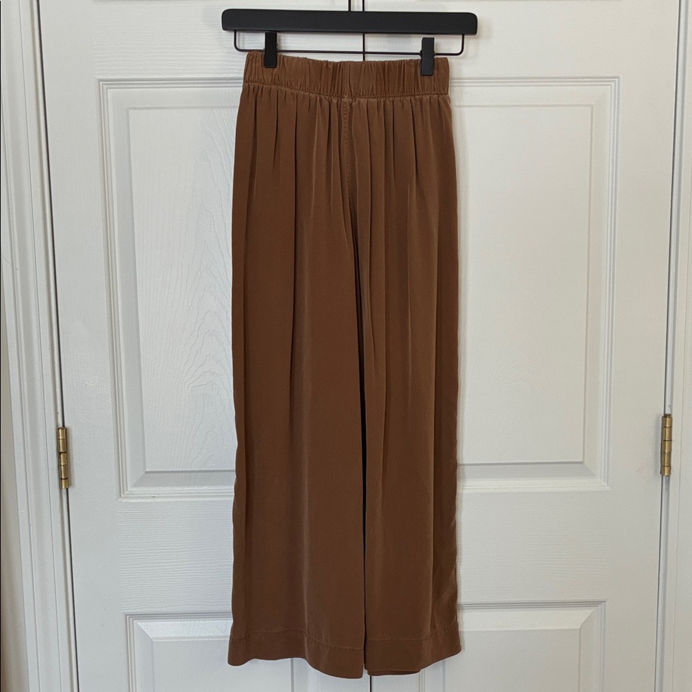 Elizabeth Suzann Silk Florence Wide-Leg Pants Small Short